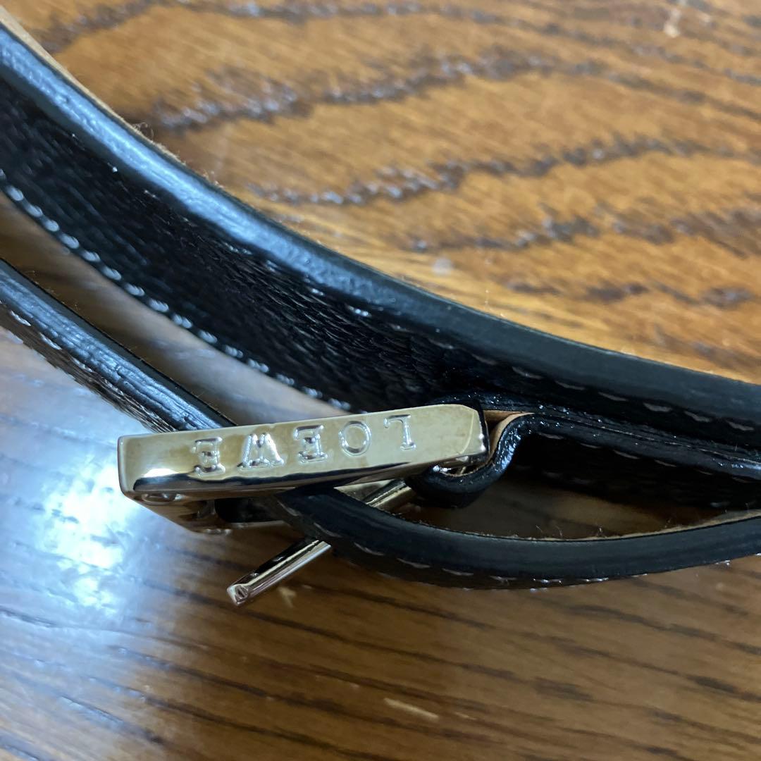 LOEWE ブラックレザーベルト