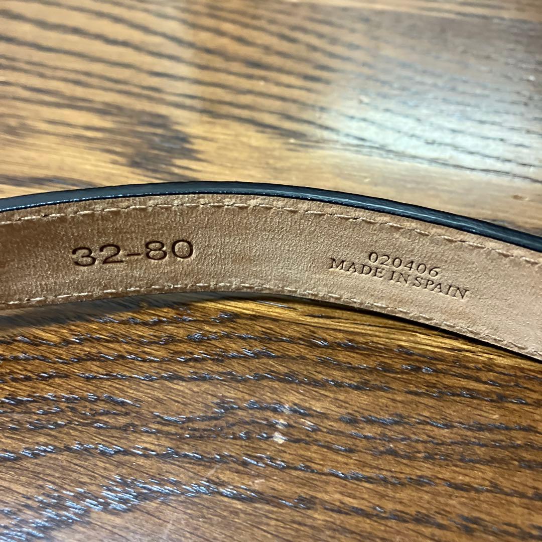 LOEWE ブラックレザーベルト