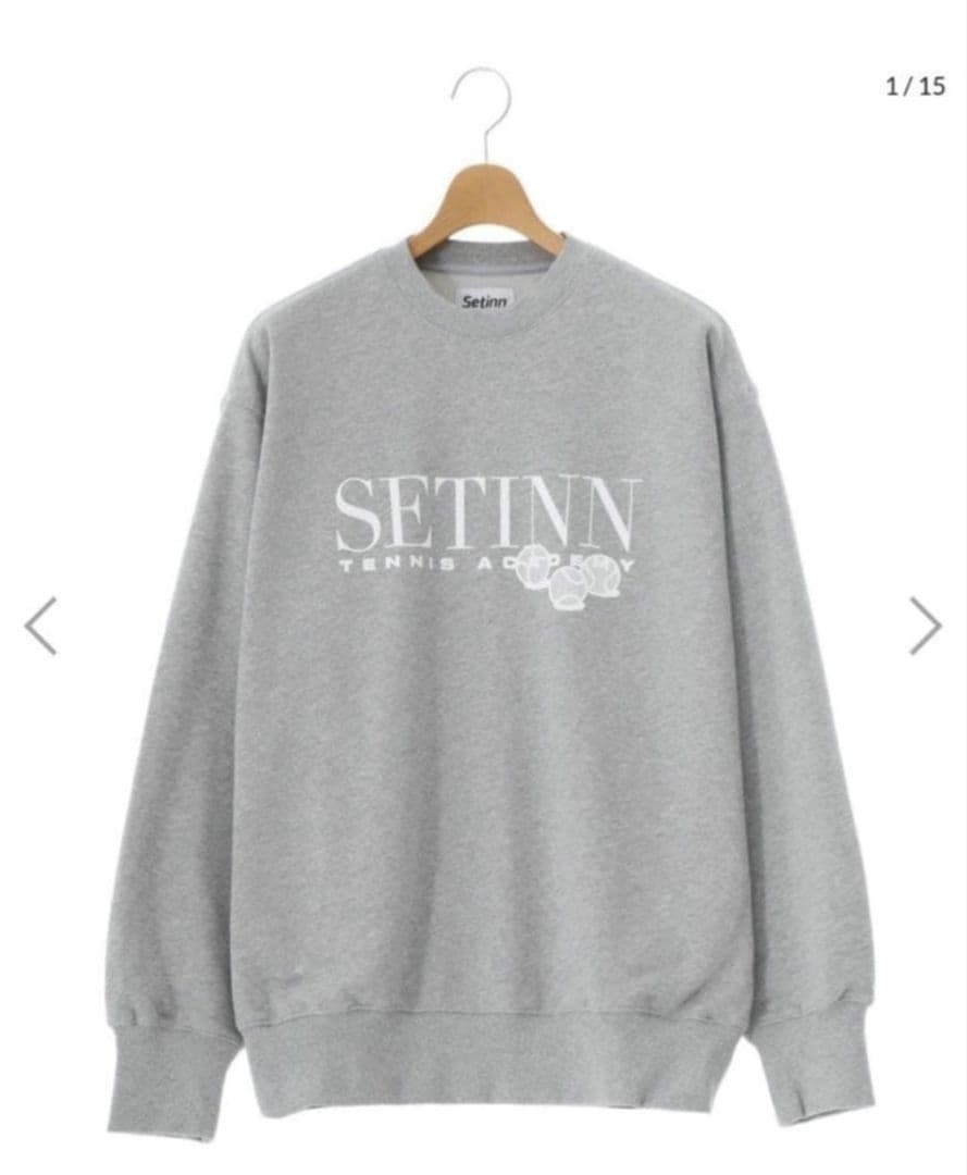 た*ん様 新品 Setinn Academy Crew Sweat グレー Sサ