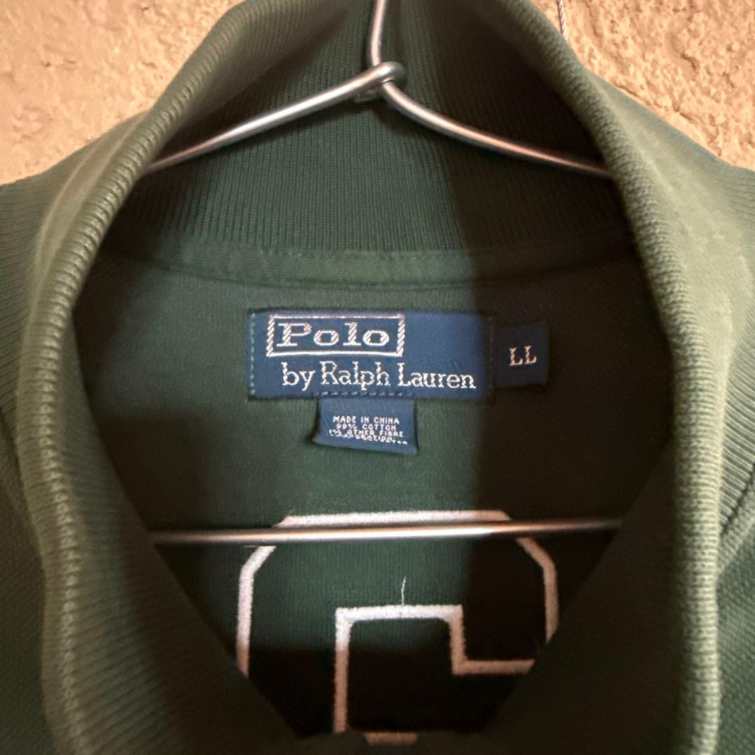 ポロバイラルフローレン ビッグポニー刺繍フルジップスウェット　グリーン LL