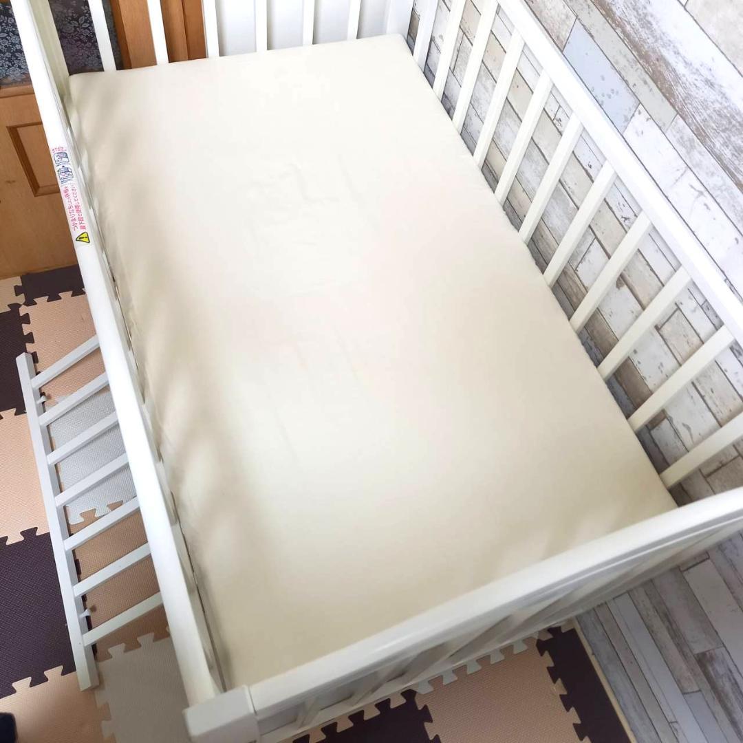 ✨PSC・SGマーク付き✨ アリス ベビーベッド ハイタイプ ホワイト 日本製
