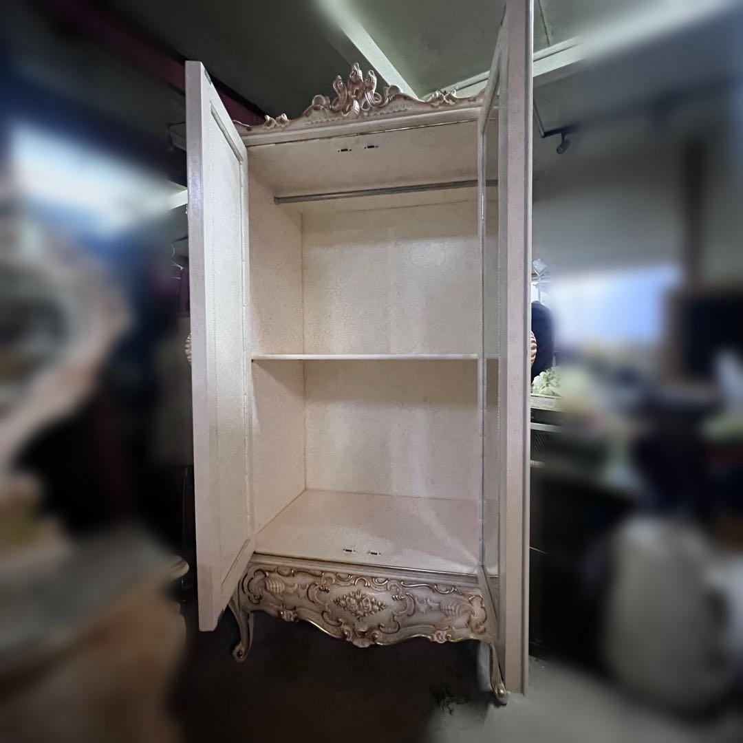 ロココ調 姫家具 アンティーク クローゼット ワードローブ 大型 猫脚