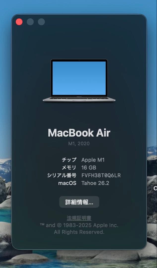 APPLE MacBook Air M1チップ