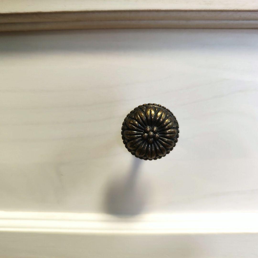 【一人暮らしサイズ】天然木製アンティーク調塗装リビングチェスト