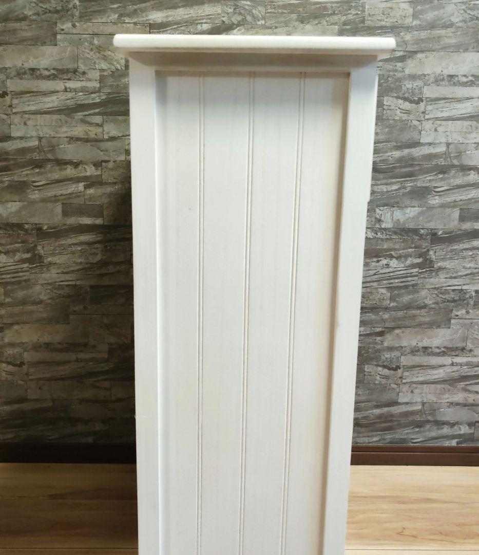 【一人暮らしサイズ】天然木製アンティーク調塗装リビングチェスト