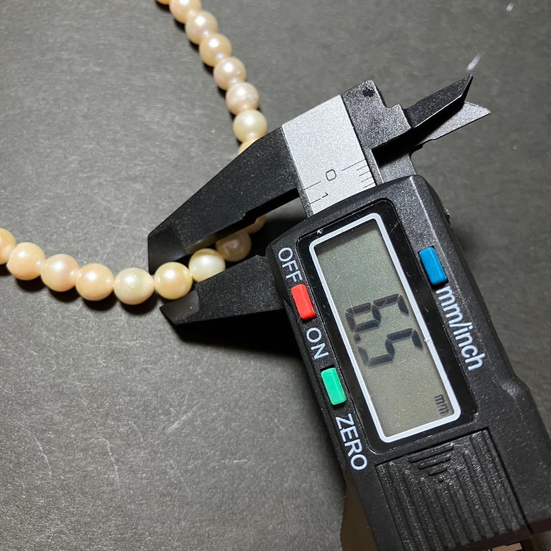 ロング✨ あこや真珠 6-6.5mm パール ネックレス 103.5cm SV