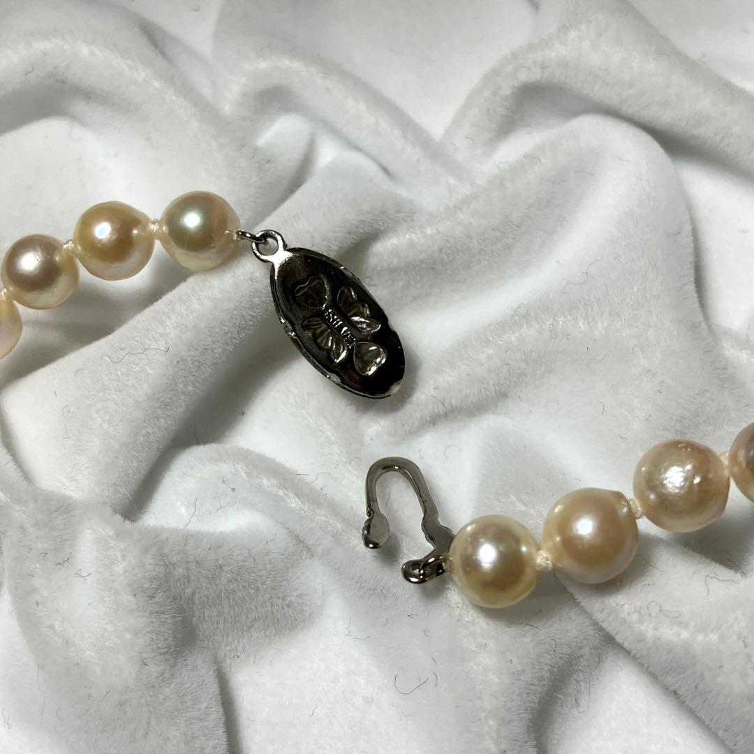 ロング✨ あこや真珠 6-6.5mm パール ネックレス 103.5cm SV