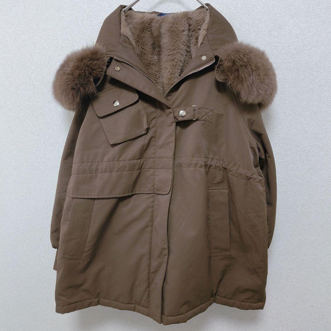 【美品】 ポリーヌ・ブロー　ラクーンファー付き モッズコート フリーサイズ