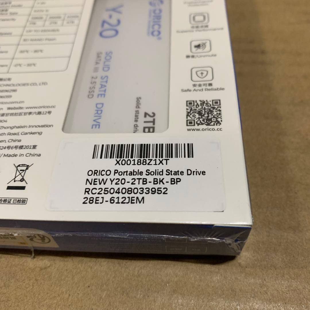 新品　ORICO Y-20 2TB SATA III 内蔵SSD