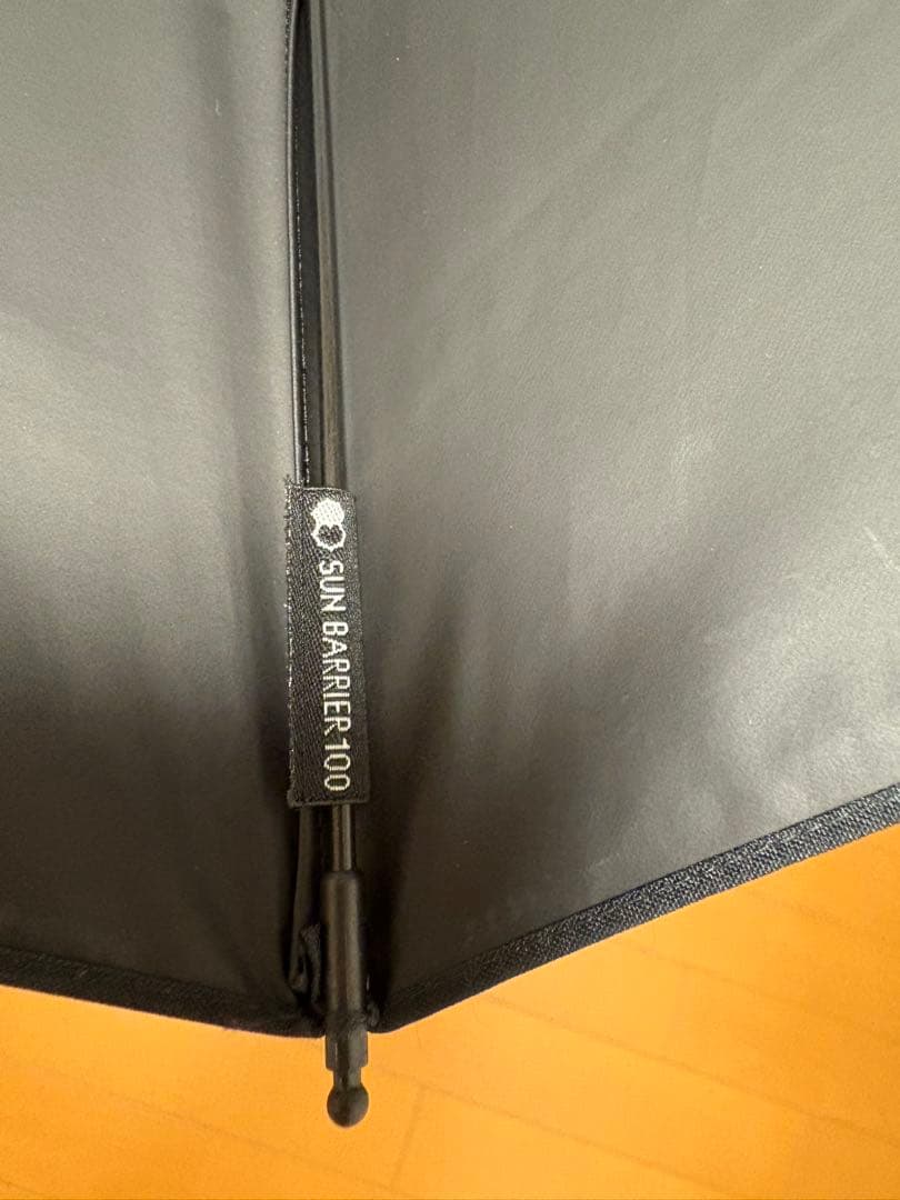 サンバリア100　２段折 無地　黒　木曲がり手元