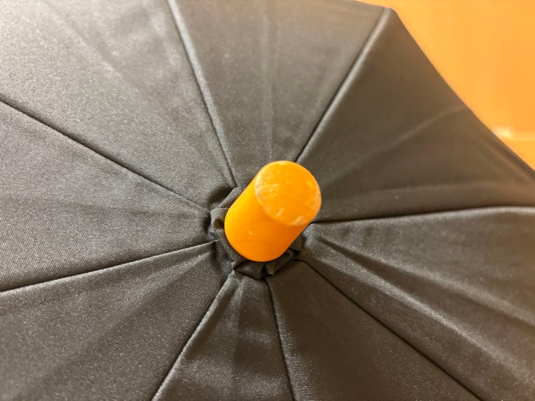 サンバリア100　２段折 無地　黒　木曲がり手元