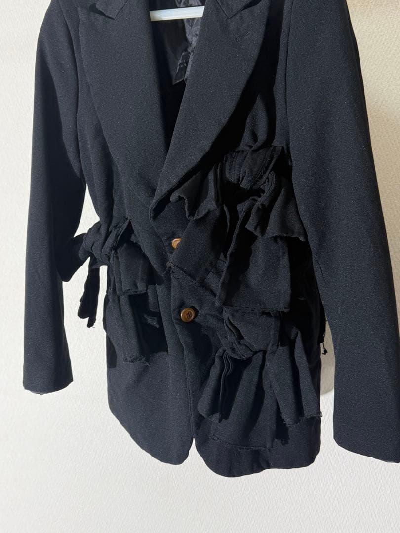 コムデギャルソン リボン装飾テーラードジャケット ストレッチ