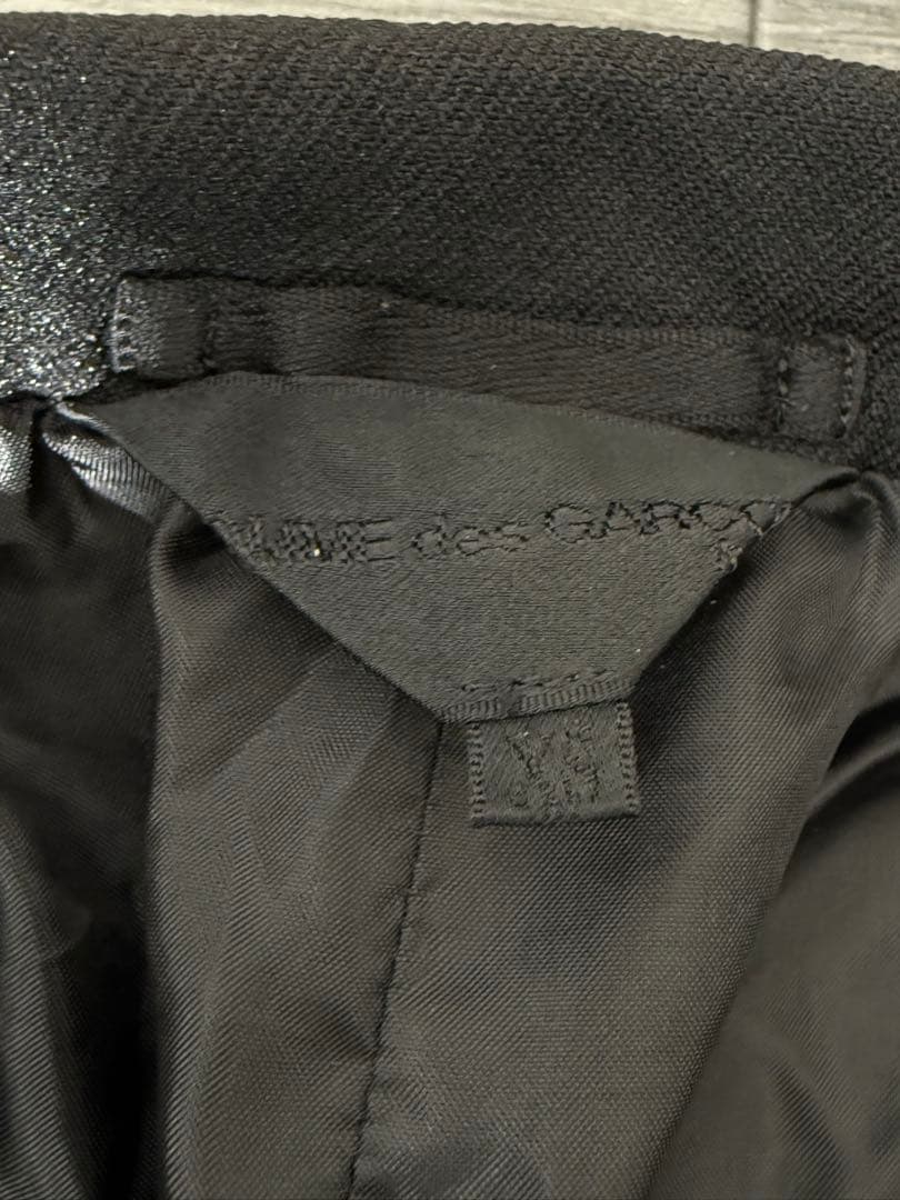 コムデギャルソン リボン装飾テーラードジャケット ストレッチ