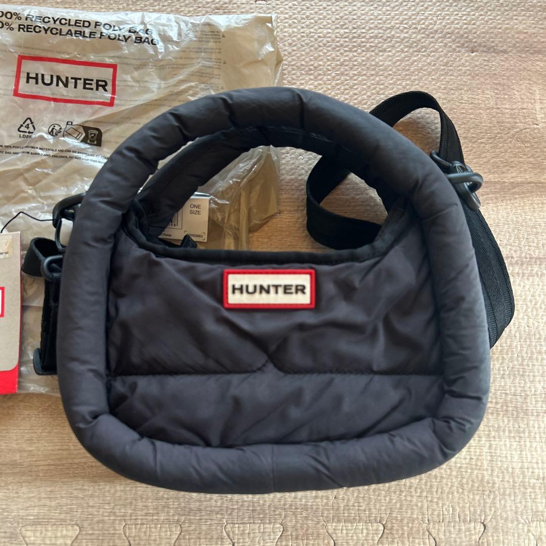 【美品】HUNTER ブラック ショルダーバッグ