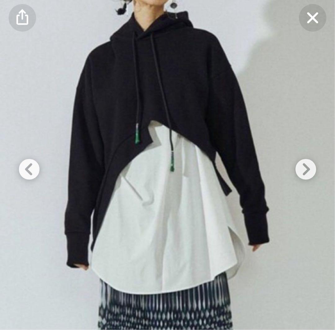 UN3D. ヘムカットショートフーディー