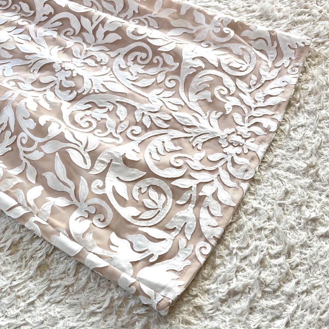 【美品】タダシショージ シンメトリーチュールレースドレス 幾何学模様 ワンピース