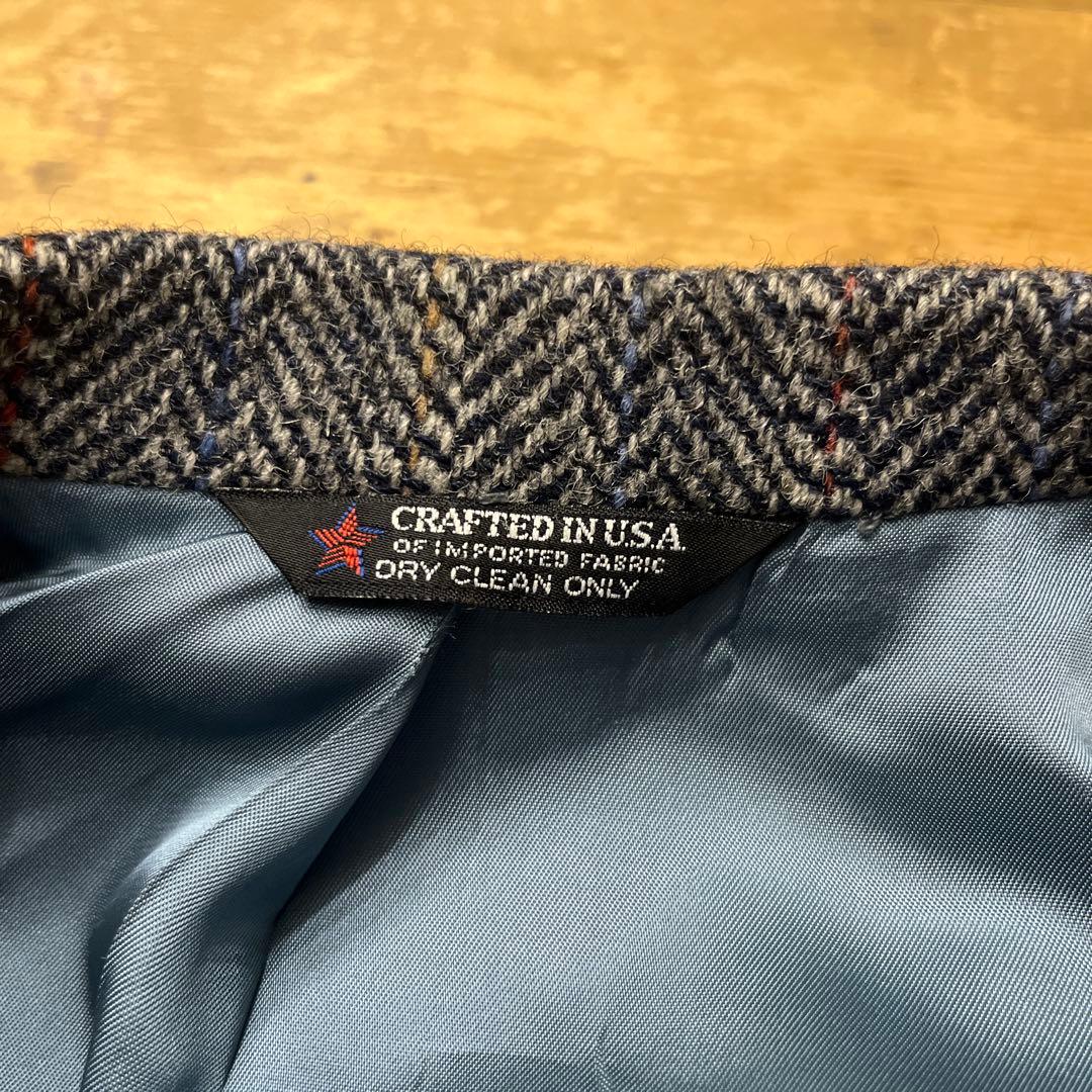 90s Harris Tweed ハリスツイード 米国製 ウール テーラード