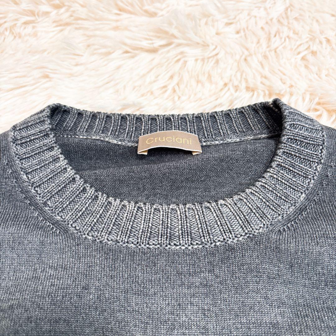クルチアーニ ラウンドネック ニット ウール Cruciani 46 イタリア製