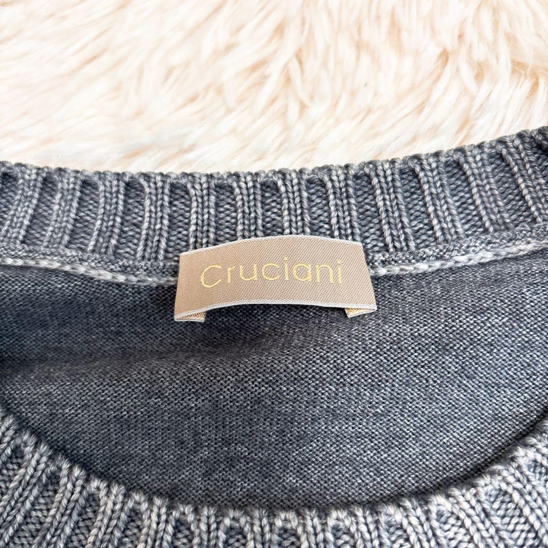 クルチアーニ ラウンドネック ニット ウール Cruciani 46 イタリア製