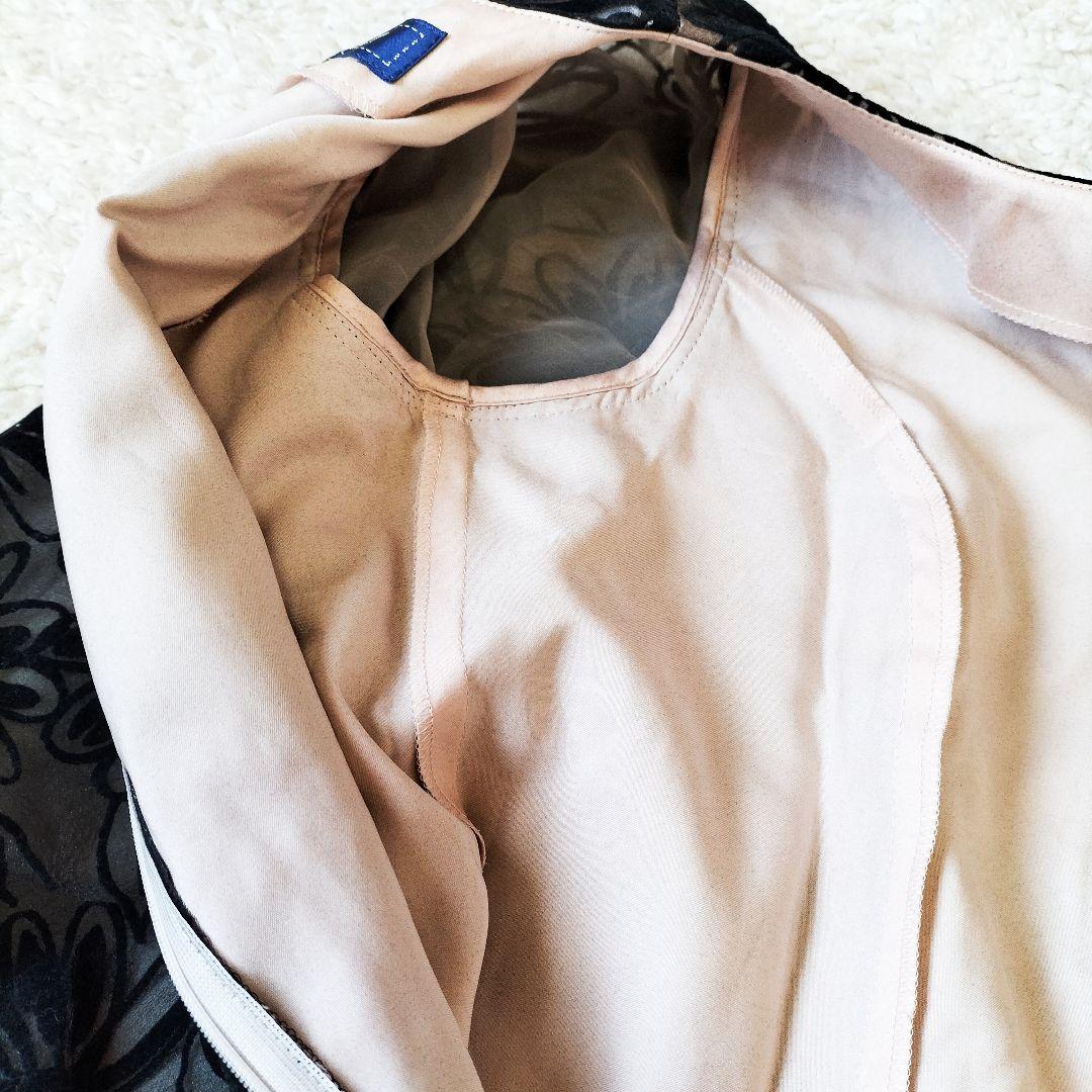 【極美品】エムズグレイシー 7分袖 ワンピース Aライン 花柄 Mサイズ