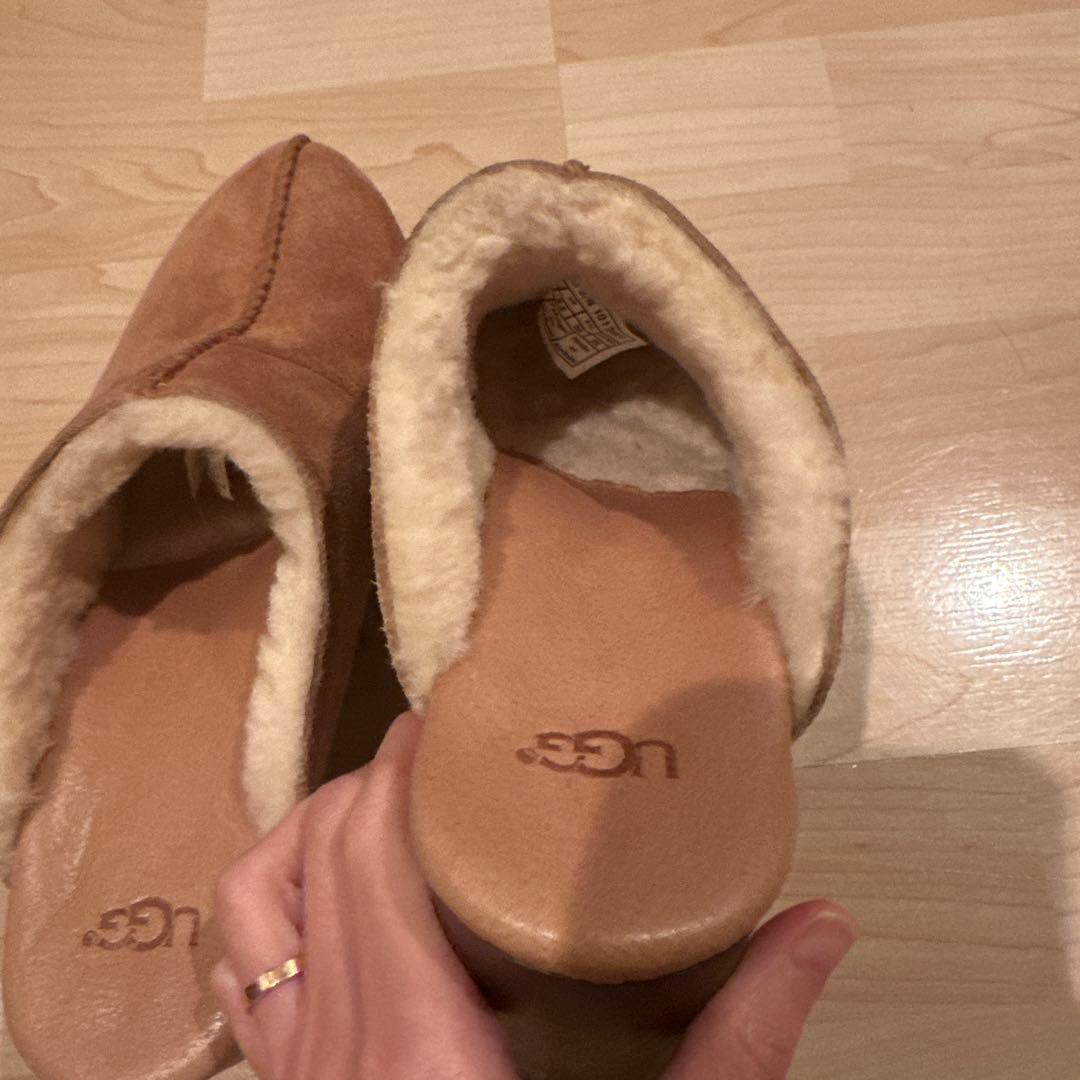 値下げ⭐︎UGG⭐︎アグ⭐︎ブラウンファー⭐︎クロッグサンダル　サボ/ヒール/24cm