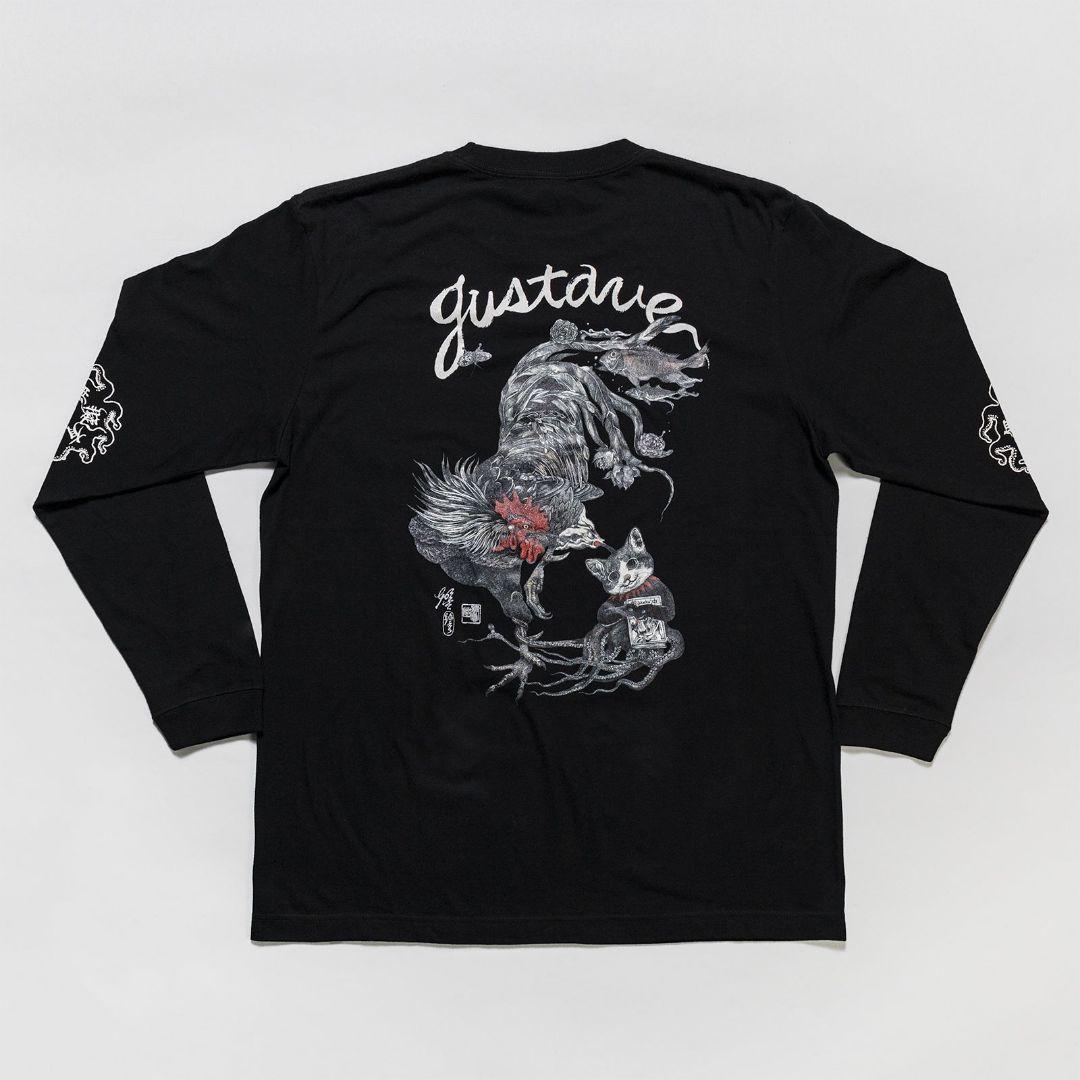 定*️様 ★最終セール★GUSTAVE若冲雄鶏図ロンＴ★ＸＬ★ギュスターヴ★ヒグ