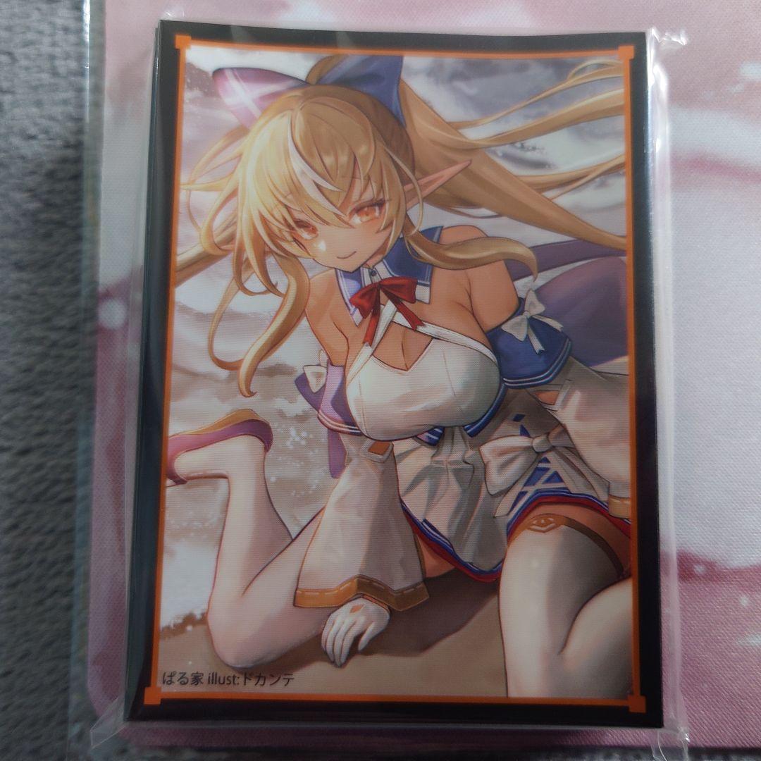 α1 ホロライブ 浜辺&海&座る 不知火フレア スリーブ&プレイマット