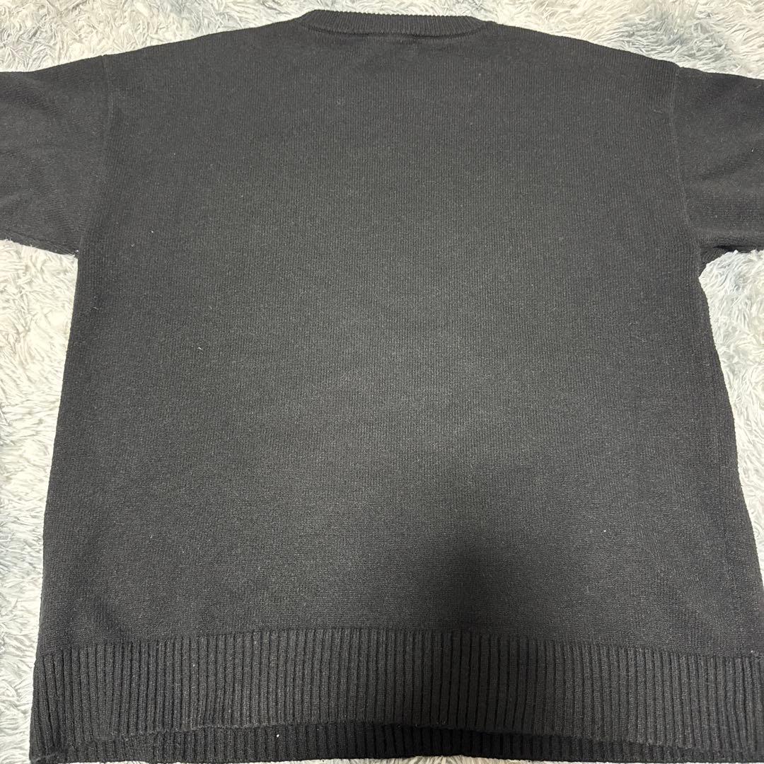 ami 黒 ニットセーター ハート刺繍