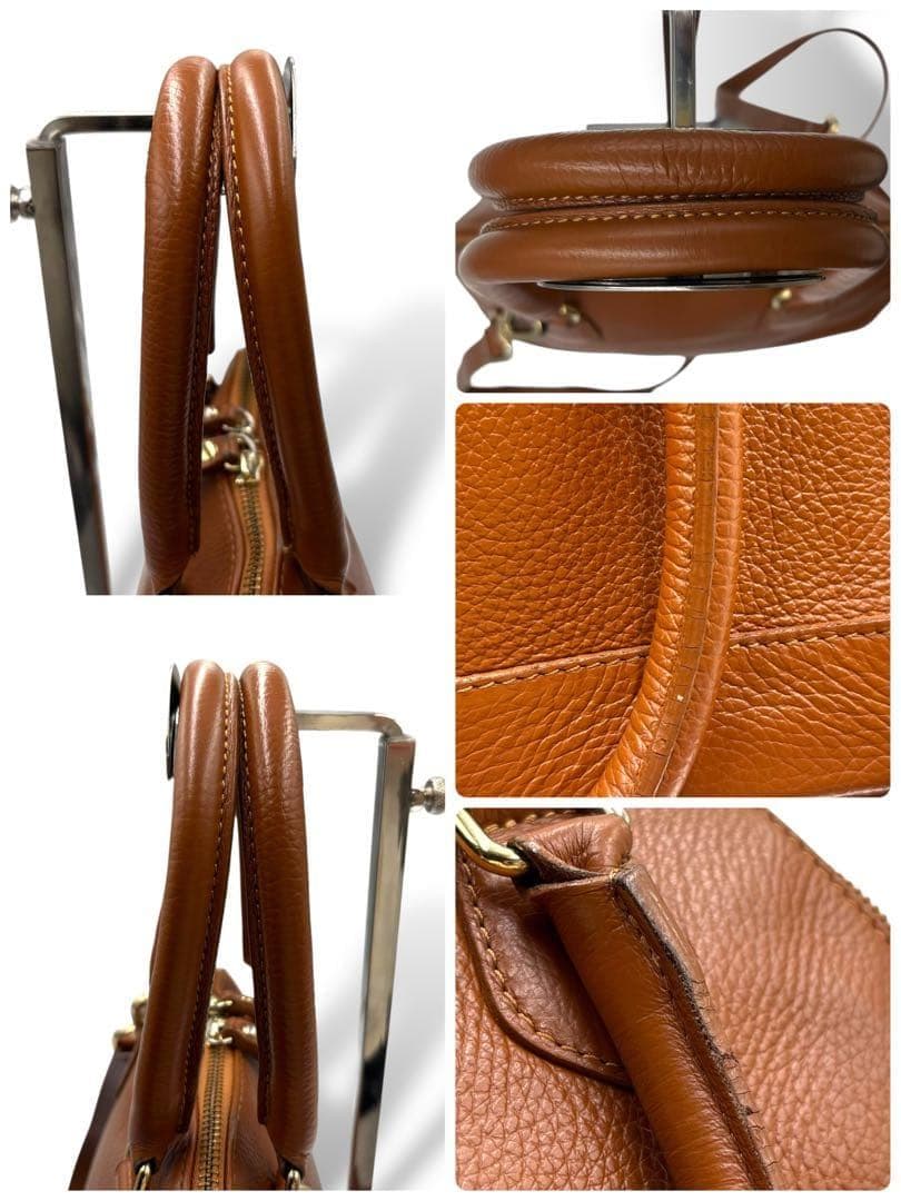 【美品】マルコビアンキーニ　2way ショルダーバッグ　バンド　ブラウン　レザー