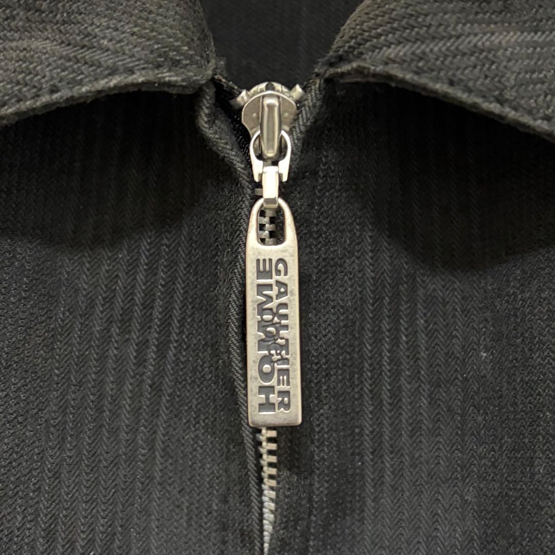90s GAULTIER HOMME objet ストライプ シャツジャケット