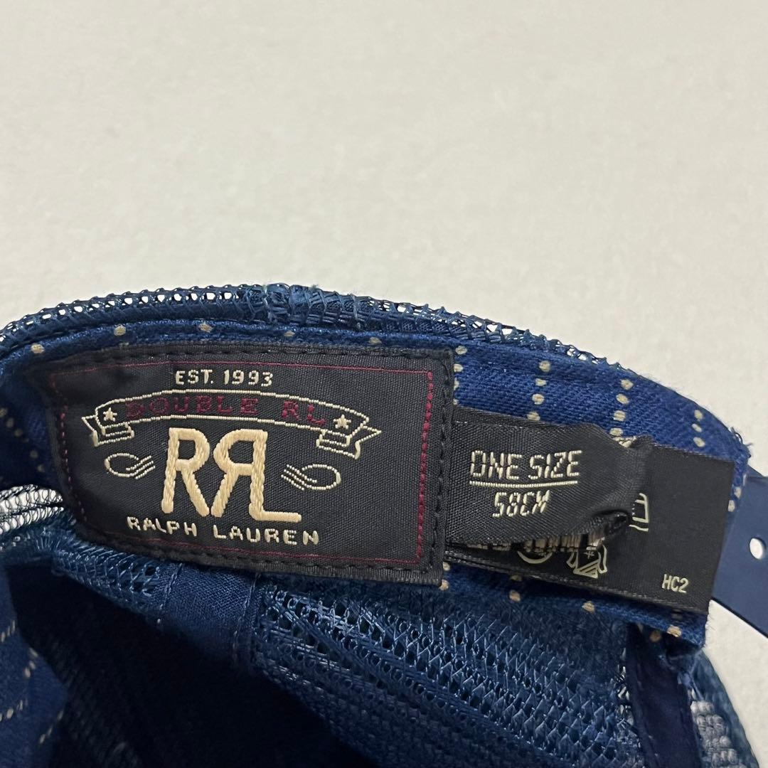 RRL 美品 濃紺 インディゴ ウォバッシュ トラッカー メッシュ キャップ