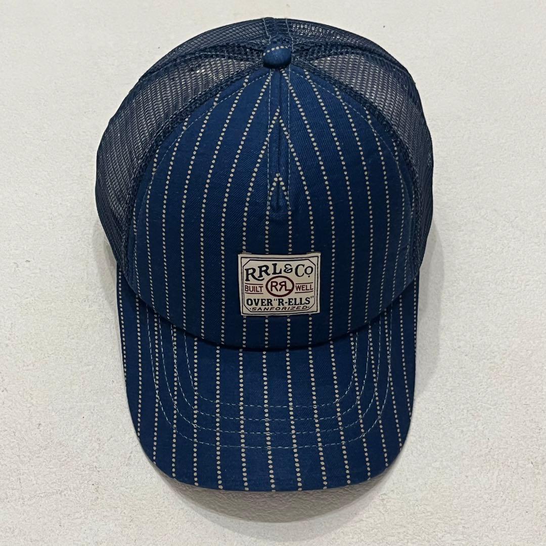 RRL 美品 濃紺 インディゴ ウォバッシュ トラッカー メッシュ キャップ