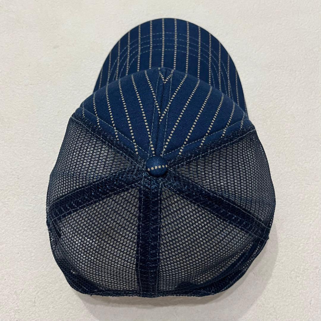 RRL 美品 濃紺 インディゴ ウォバッシュ トラッカー メッシュ キャップ