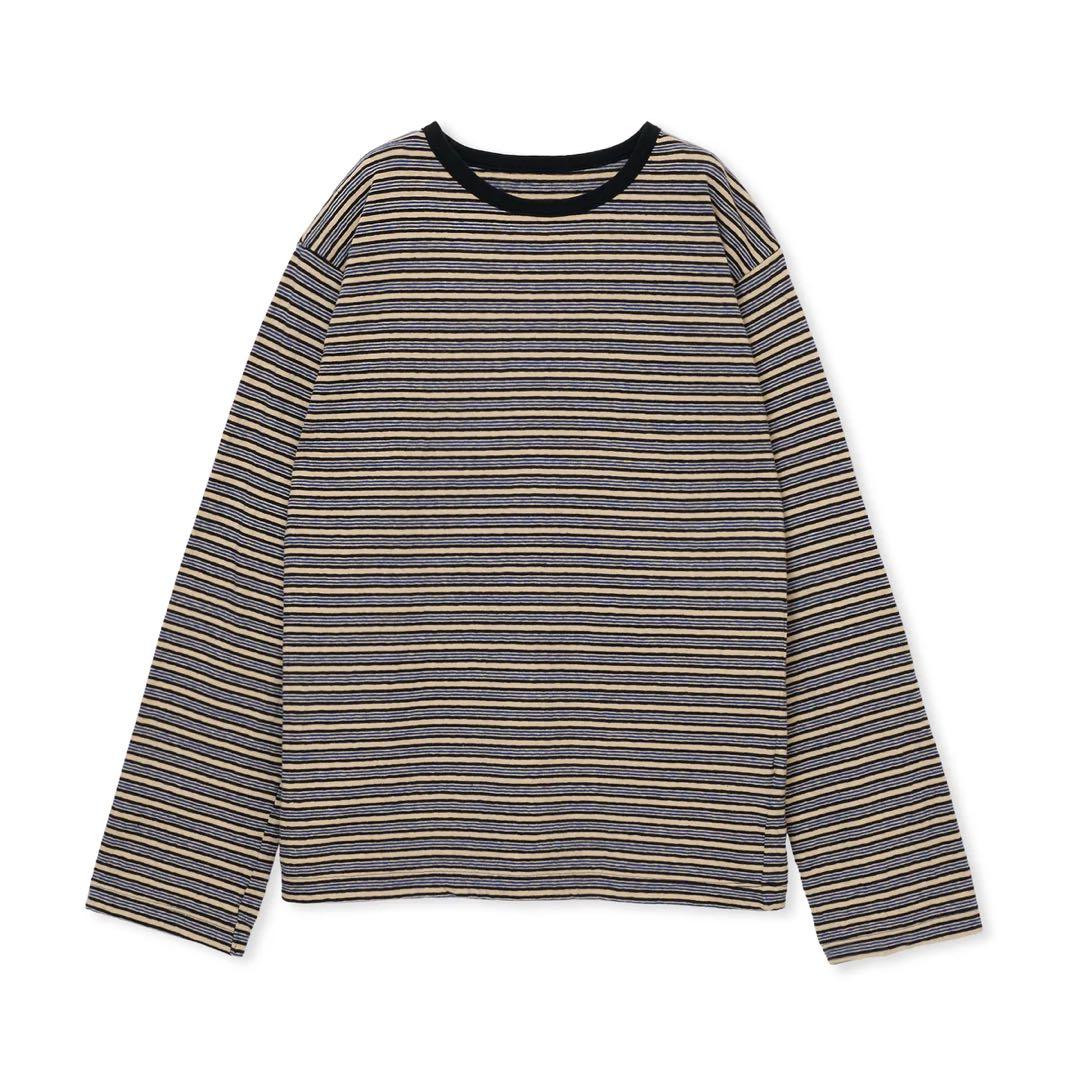 shishikui border ボーダー　ロンT カットソー