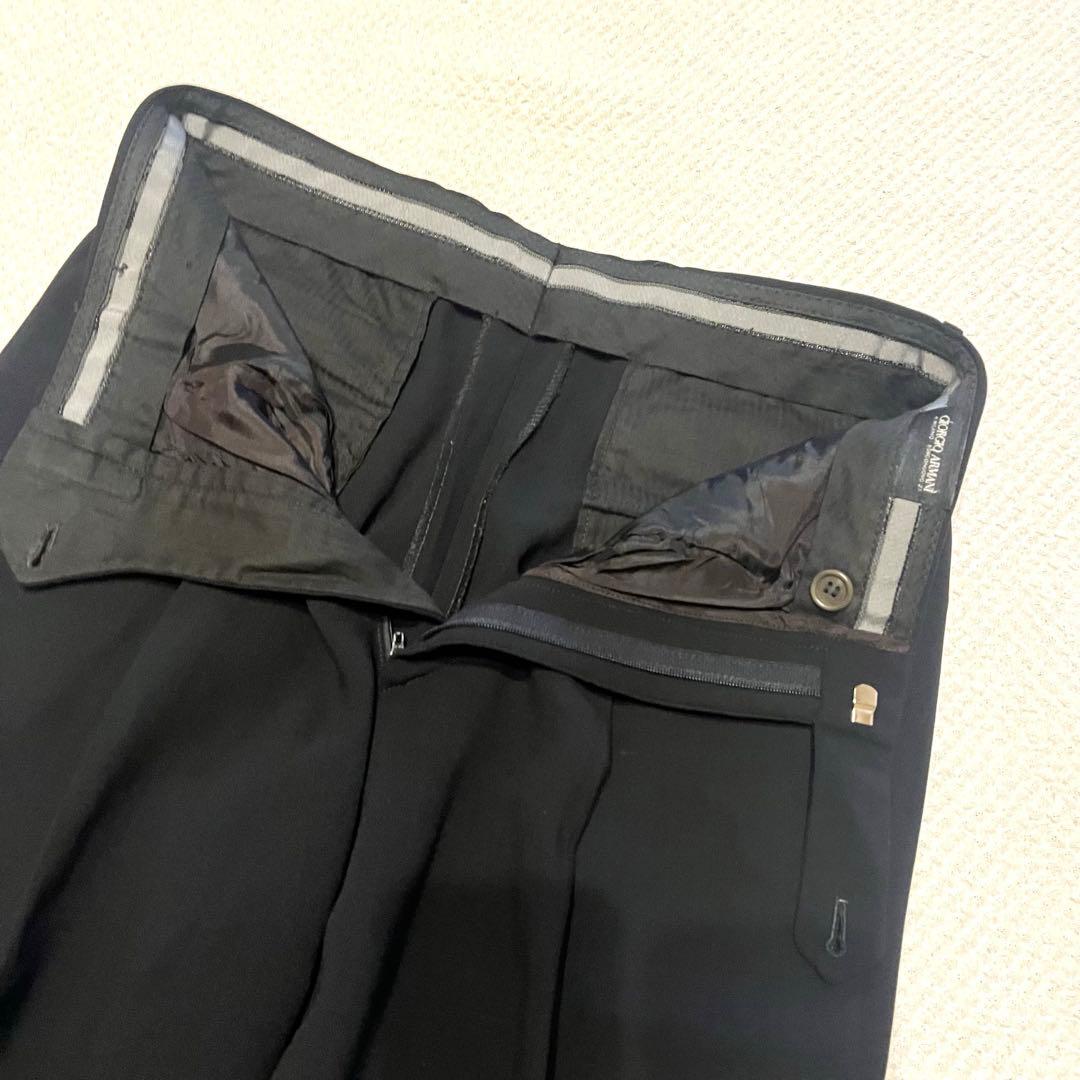 GIORGIO ARMANI 春.秋スーツ セットアップ とろみ ブラック44
