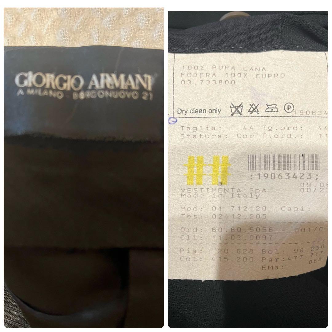 GIORGIO ARMANI 春.秋スーツ セットアップ とろみ ブラック44