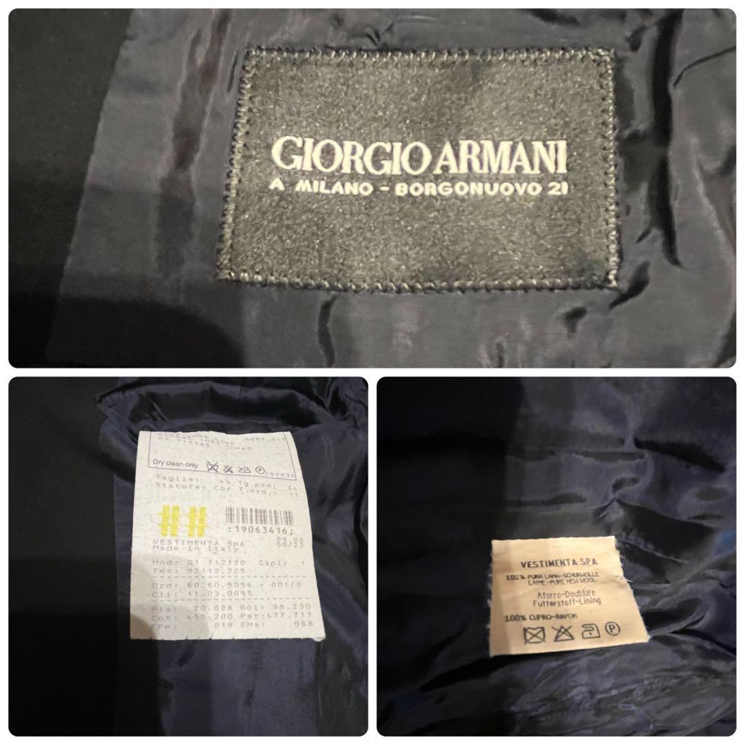 GIORGIO ARMANI 春.秋スーツ セットアップ とろみ ブラック44