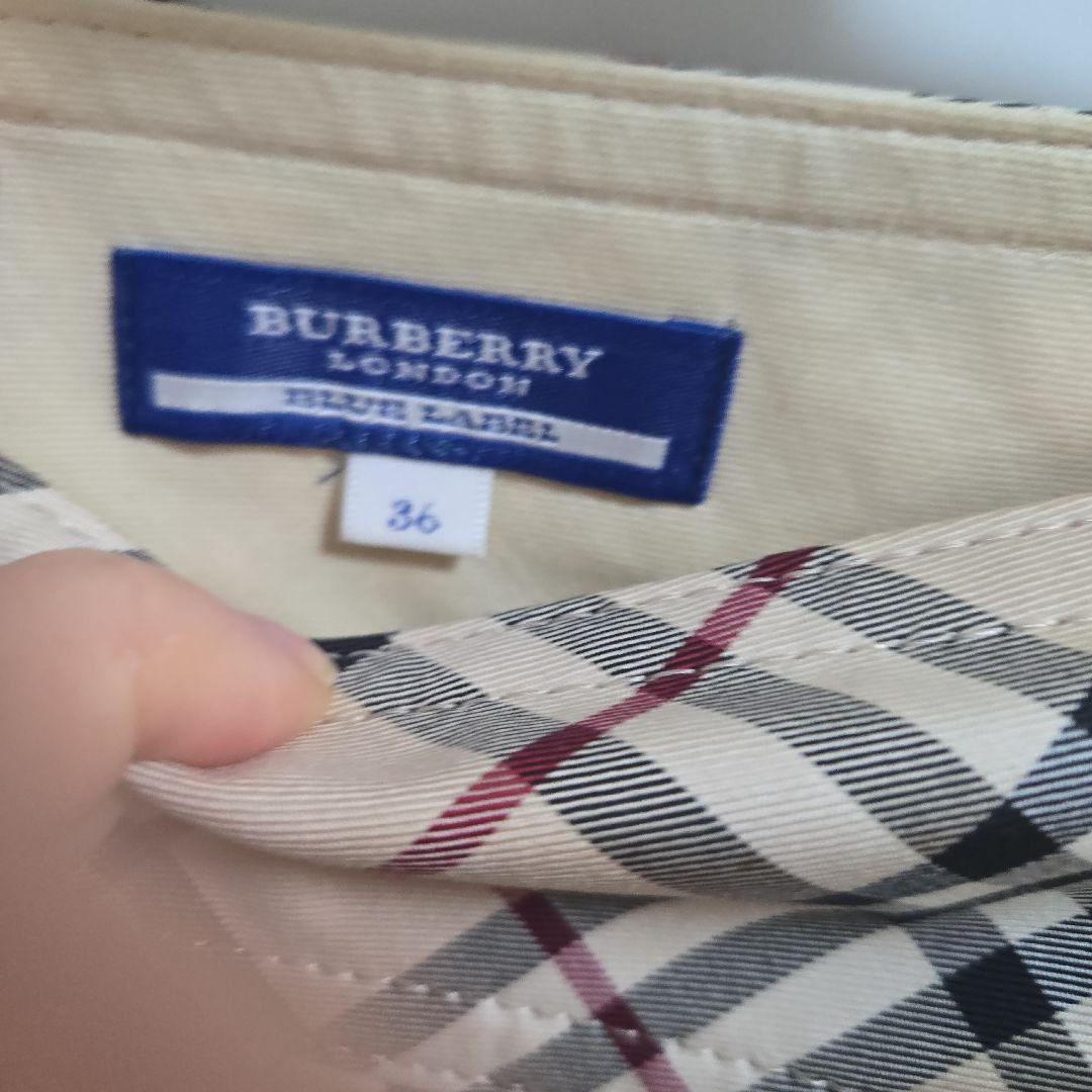 BURBERRY バーバリーブルーレーベル　チェック柄ミニスカート 36