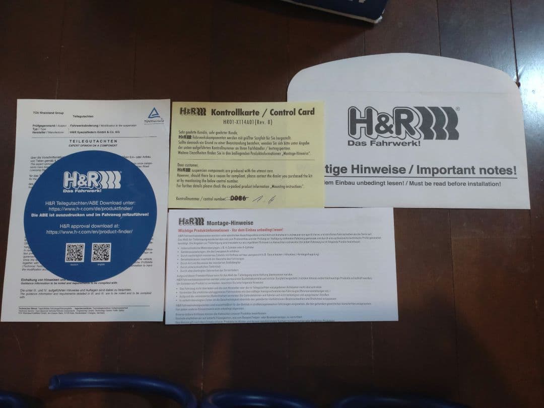 MINI R60 H＆R ダウンサス