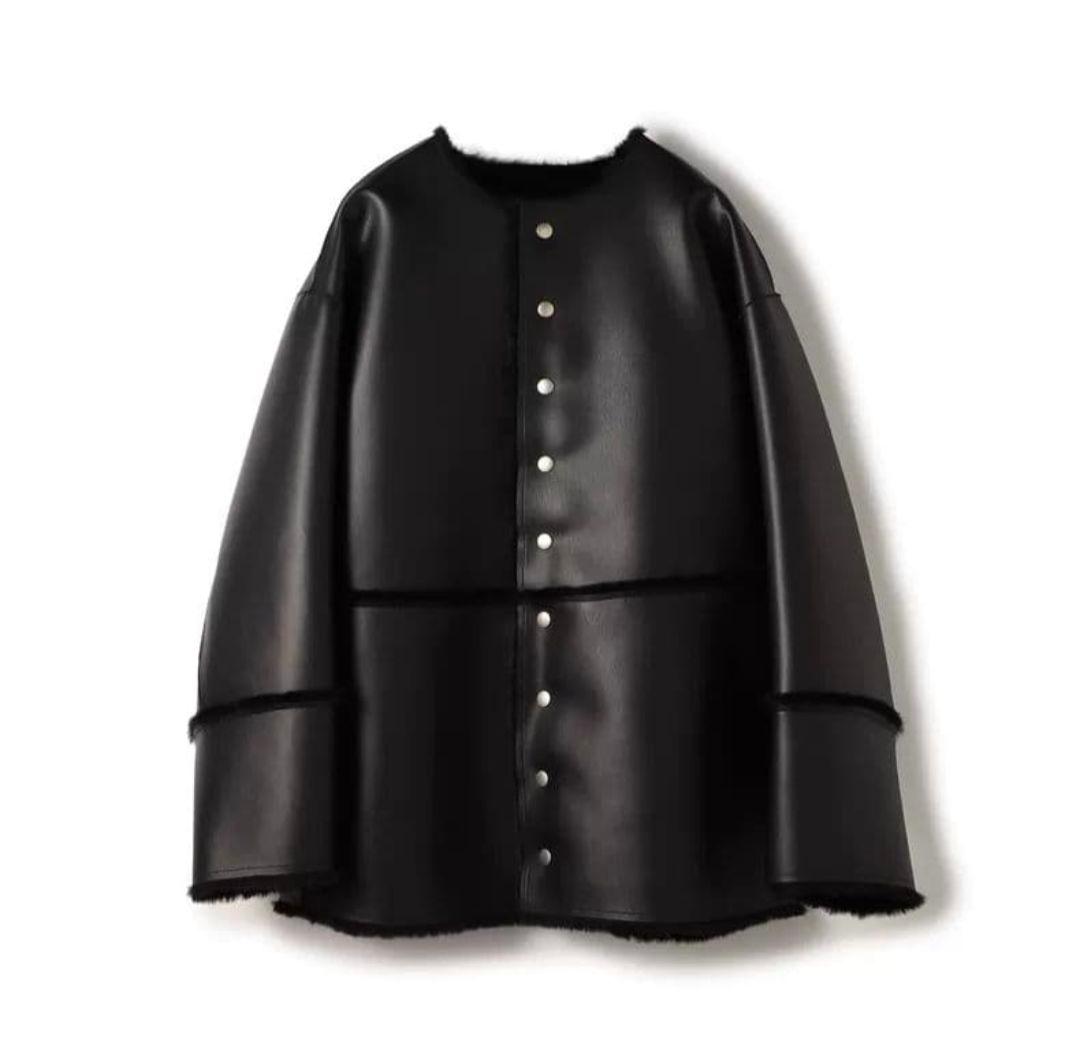 アウトレット【MACPHEE】フェイクムートン リバーシブルショートコート