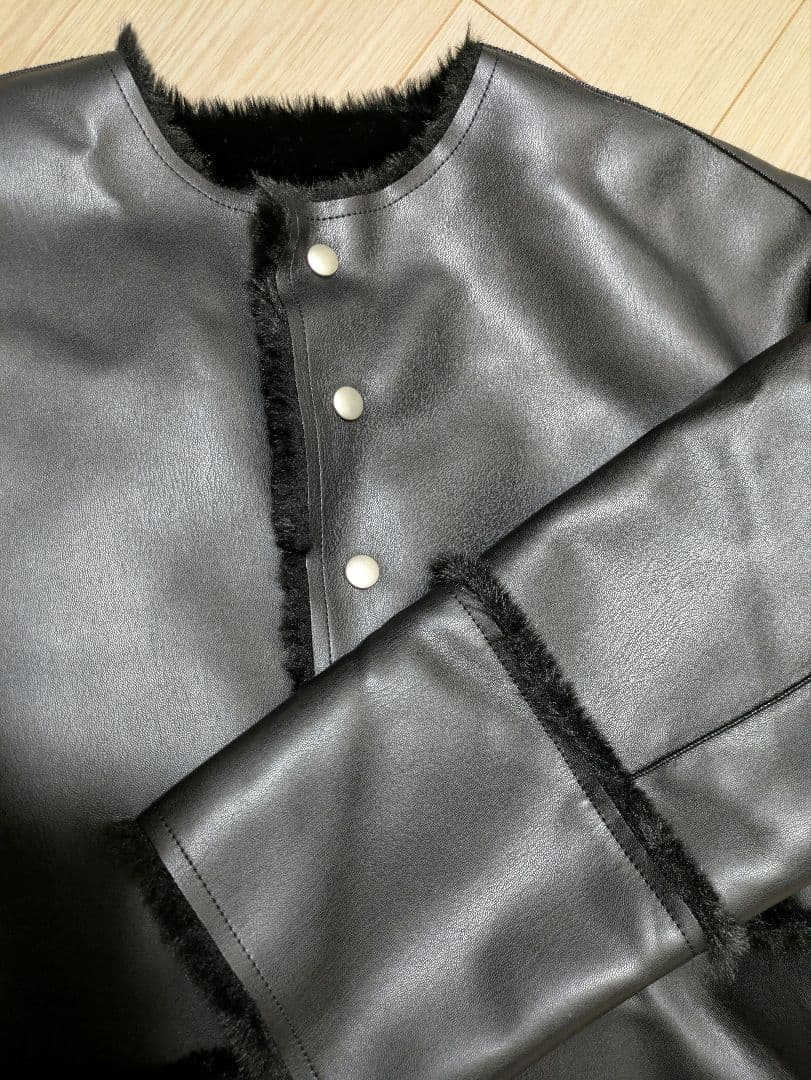 アウトレット【MACPHEE】フェイクムートン リバーシブルショートコート