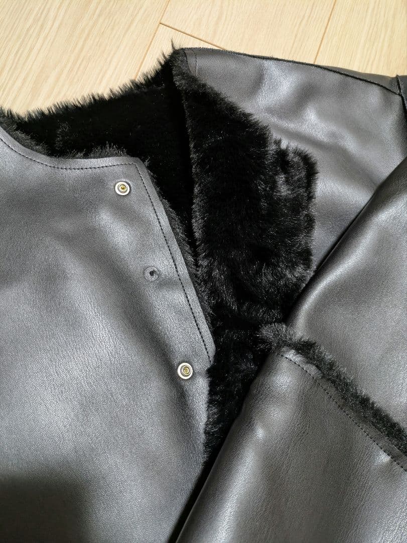 アウトレット【MACPHEE】フェイクムートン リバーシブルショートコート