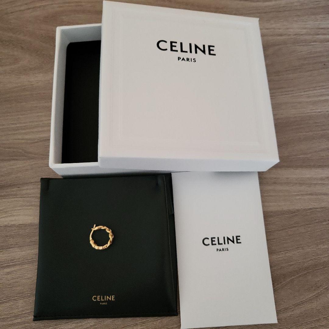 CELINE ゴールド片耳用ピアス