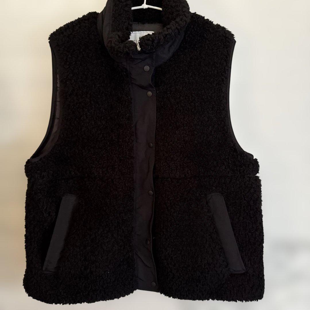 SLOBE ブラック フリース ベスト