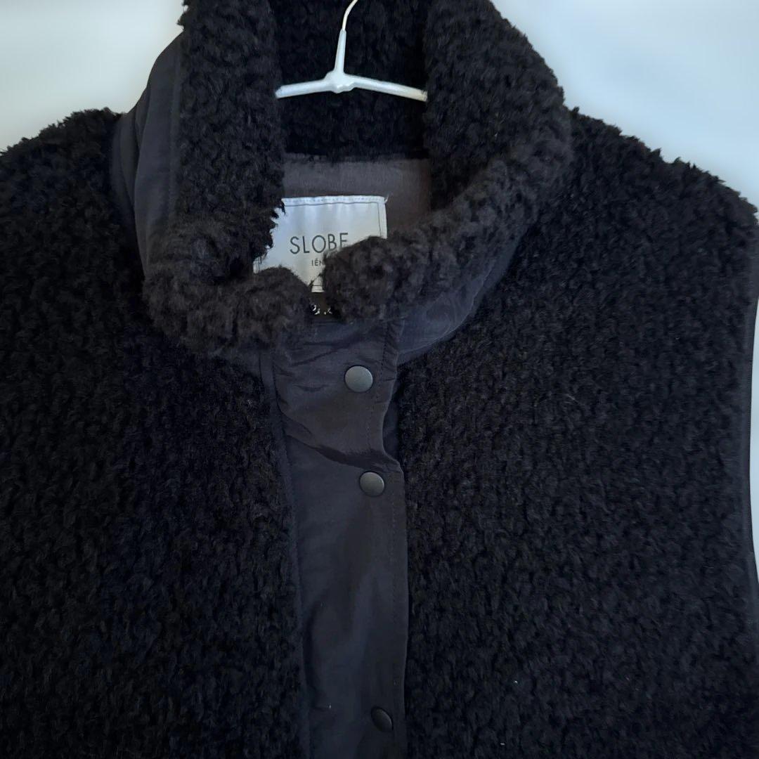 SLOBE ブラック フリース ベスト