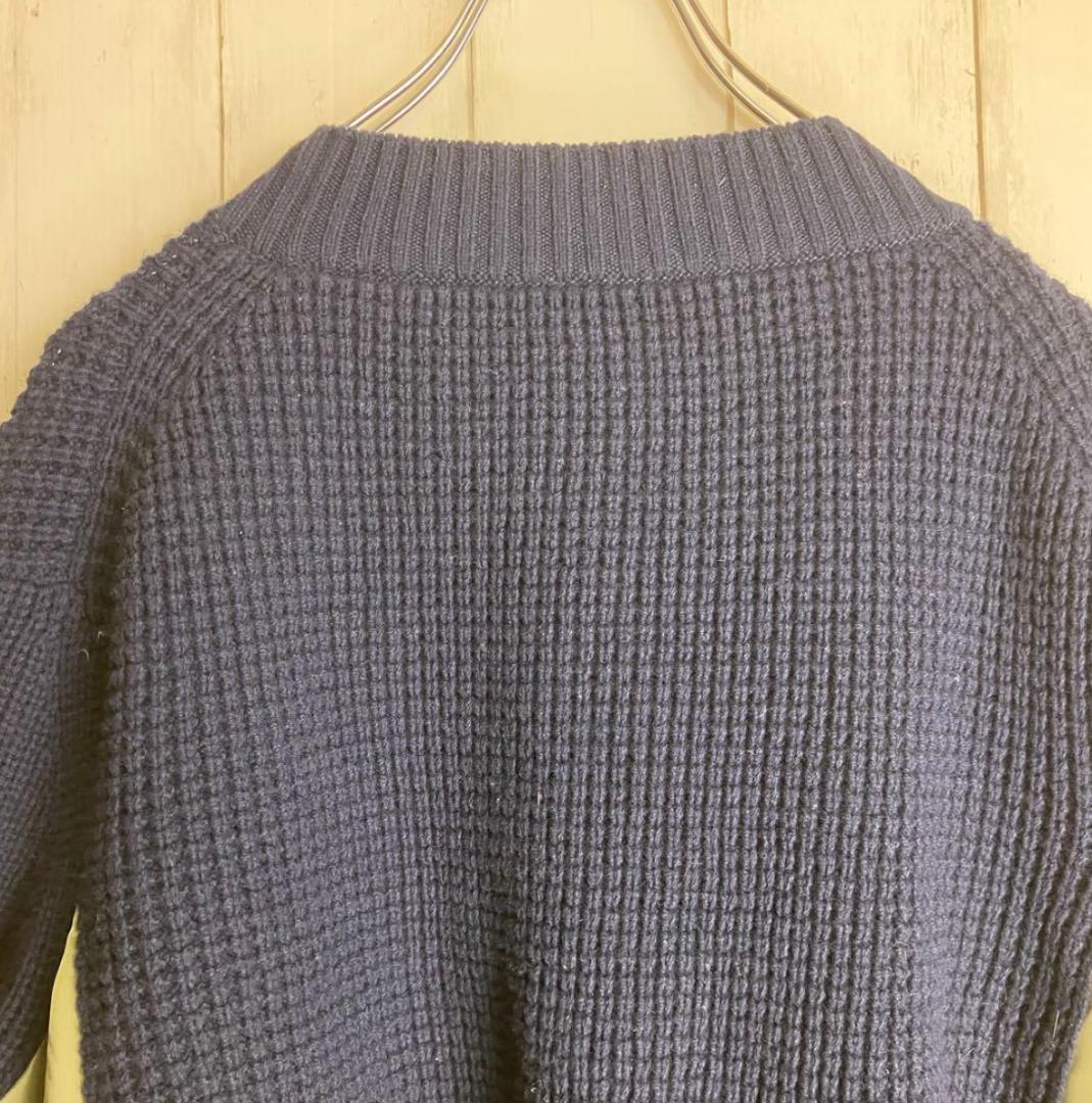 【名作】sacai サカイ　再構築　ドッキング ニット　MA1 ネイビー　 3