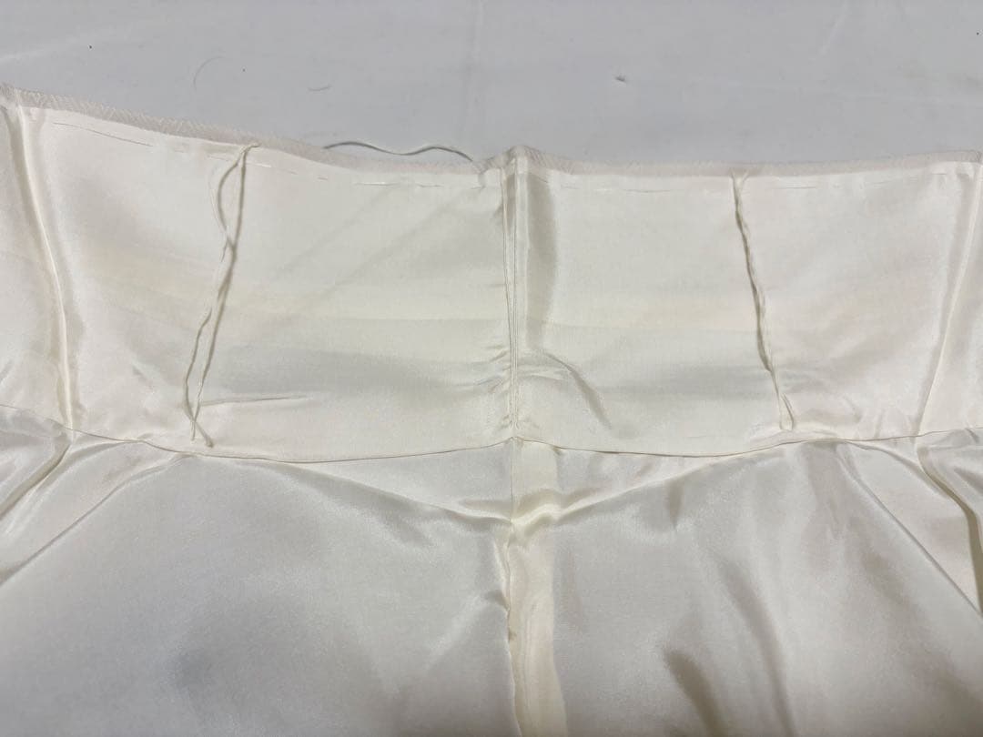 A 鳳凰に唐草唐花模様 白 金彩 正絹 袷 訪問着 着物 K33