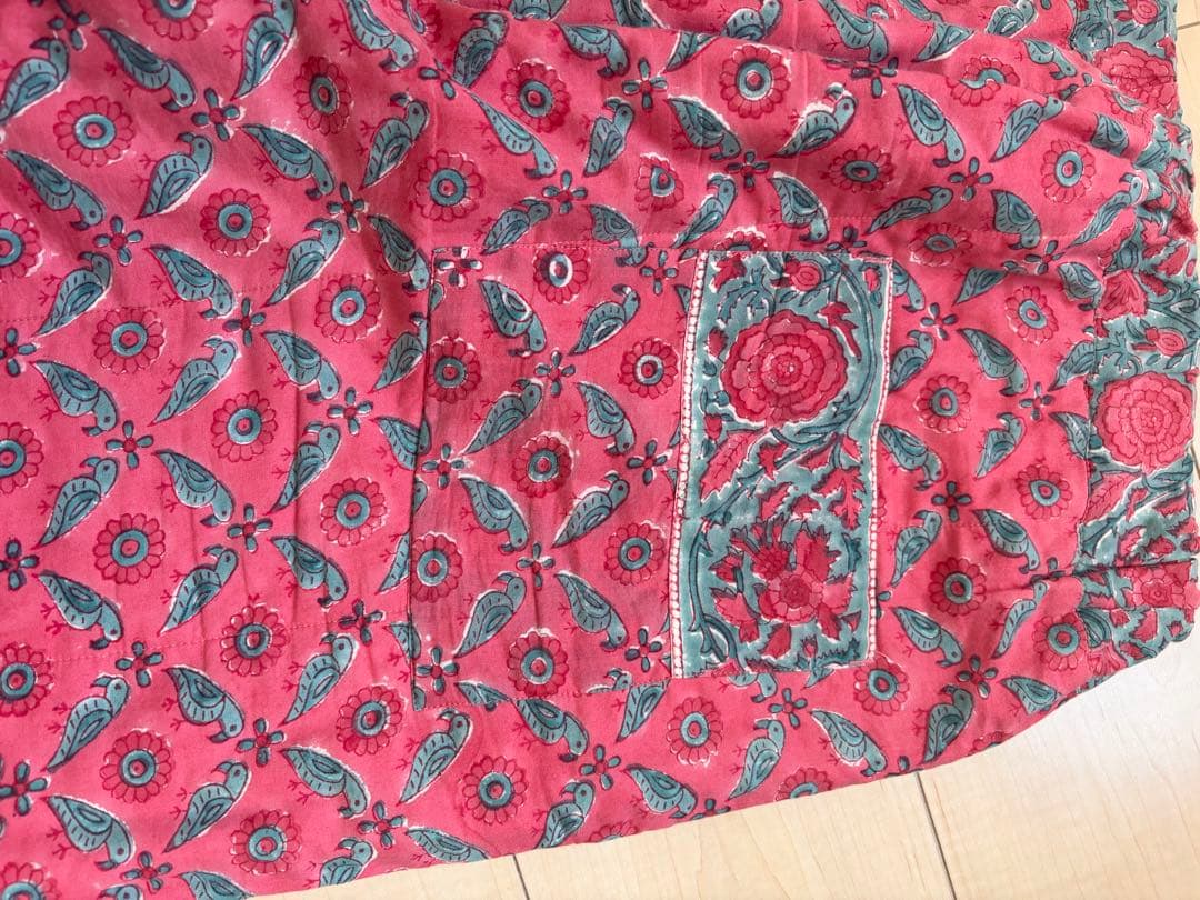 花柄ピンクサルエルパンツ