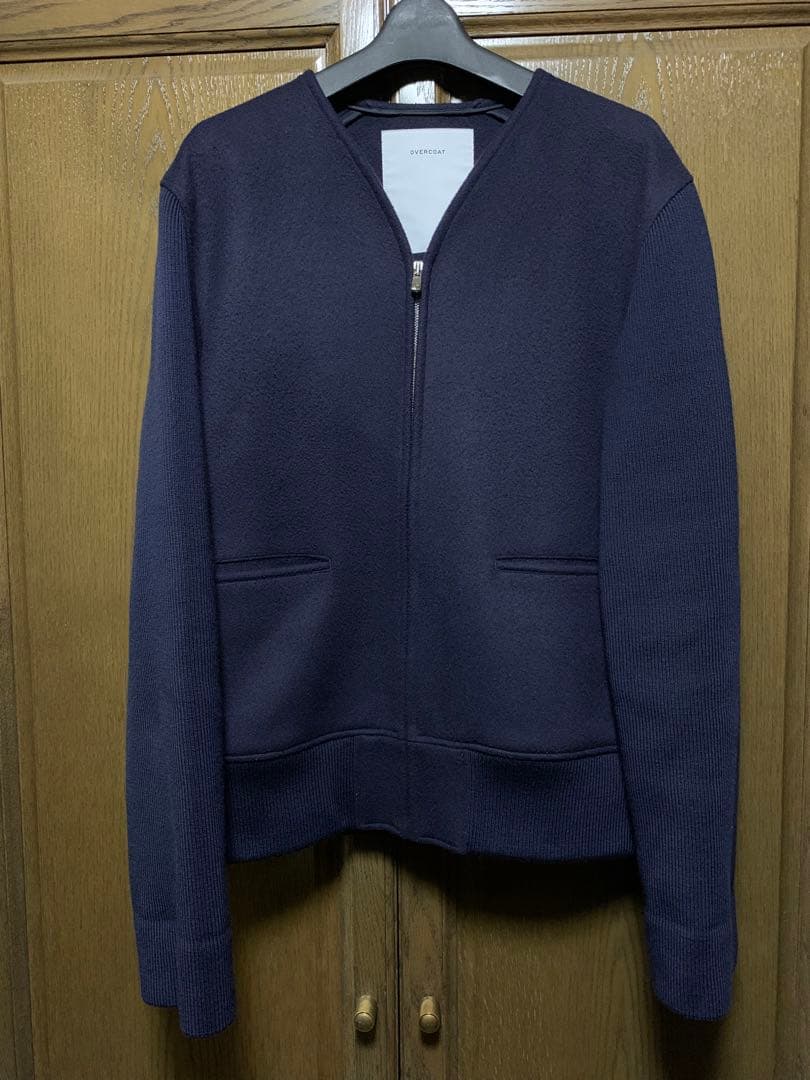 OVERCOAT ノーカラーウールジャケット　S