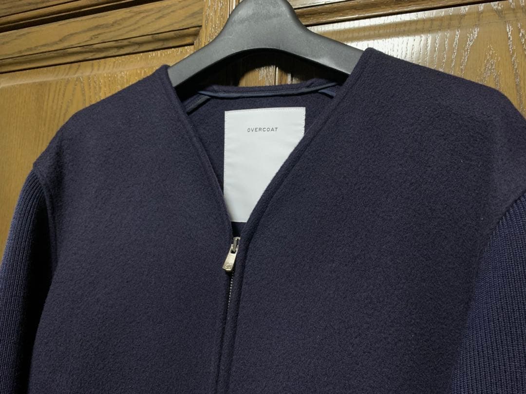 OVERCOAT ノーカラーウールジャケット　S